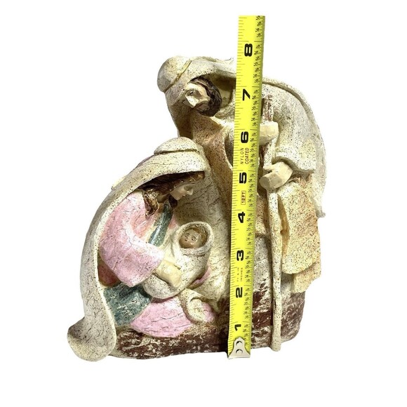 HOBBY LOBBY The Promise Of Christmas Figurine Holy Family Textured Resin 8” - Picture 5 of 7